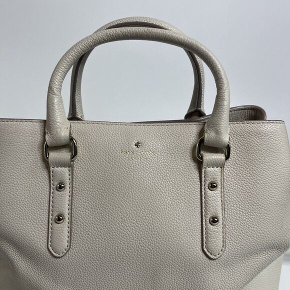Kate Spade Larchmont Avenue Evangelie Leather Satchel Warm Vellum WKRU5376 - Picture 9 of 15